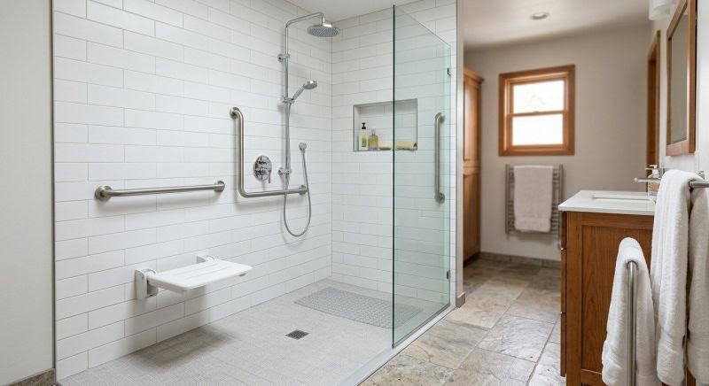 Senior-friendly home safety upgrades including lever handles and easy-reach fixtures